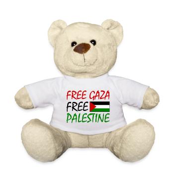 Free gaza Free palestine - Nounours - blanc - Devant