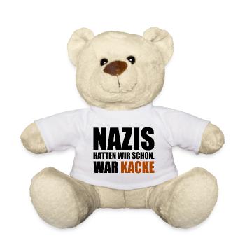 nazis hatten wir schon war kacke - Teddy - Weiß - Vorne