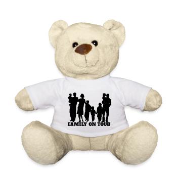 Familie Urlaub Reise Familienausflug Geschenkidee - Teddy - Weiß - Vorne