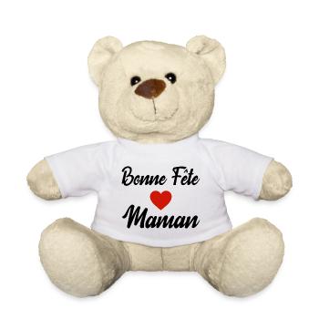 Bonne Fête Maman | fête des mères - Nounours - blanc - Devant
