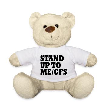 Mecfs - Stand up to me/cfs - Teddy Bear - white - Front