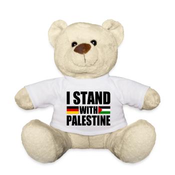 I stand with palestine - Teddy Bear - white - Front