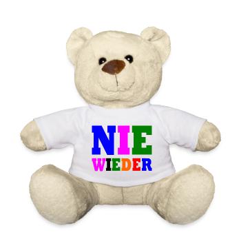 Nie wieder - Teddy - Weiß - Vorne