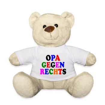 Opa gegen rechts - Teddy - Weiß - Vorne