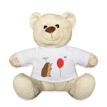 Hérisson mignon Hugs ballon idée cadeau - Nounours - blanc - Devant