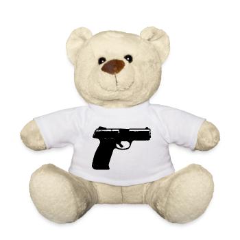 Esport Gamer Pistole Egoshooter Geschenkidee - Teddy - Weiß - Vorne