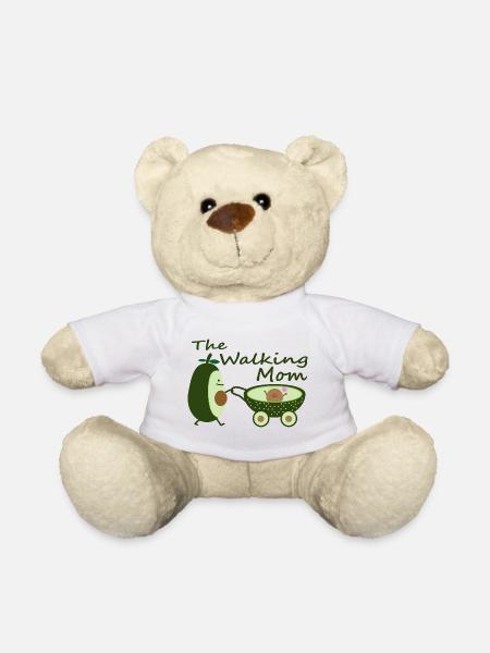 Avocado als Walking Mom - Teddy - Weiß