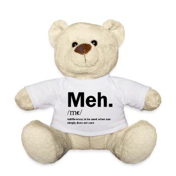 Meh intérêt enthousiasme disant thé cadeau - Nounours - blanc - Devant