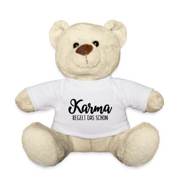 Karma Regelt Das Schon - Teddy - Weiß - Vorne