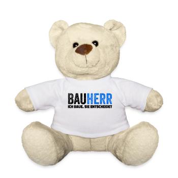 Bauherr. Ich Baue. Sie entscheidet - Teddy - Weiß - Vorne