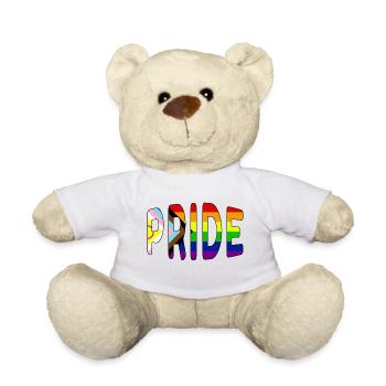 Pride logo Progress 2023 - Teddy Bear - white - Front