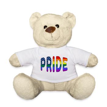 Pride-Logo Rainbow Pride USA - Teddy - Weiß - Vorne