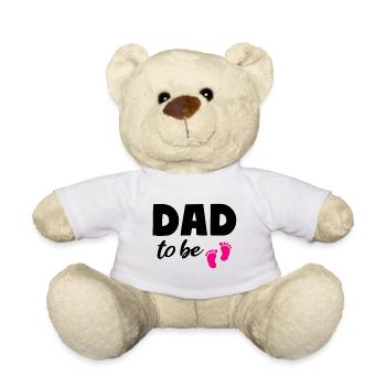 Papa sera Fille Papa Grossesse Papa - Nounours - blanc - Devant