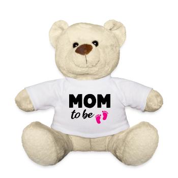Maman en sera Fille Maman Grossesse Maman - Nounours - blanc - Devant