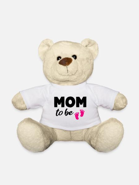 Mom to be Girl Mom Schwangerschaft Mama - Teddy - Weiß