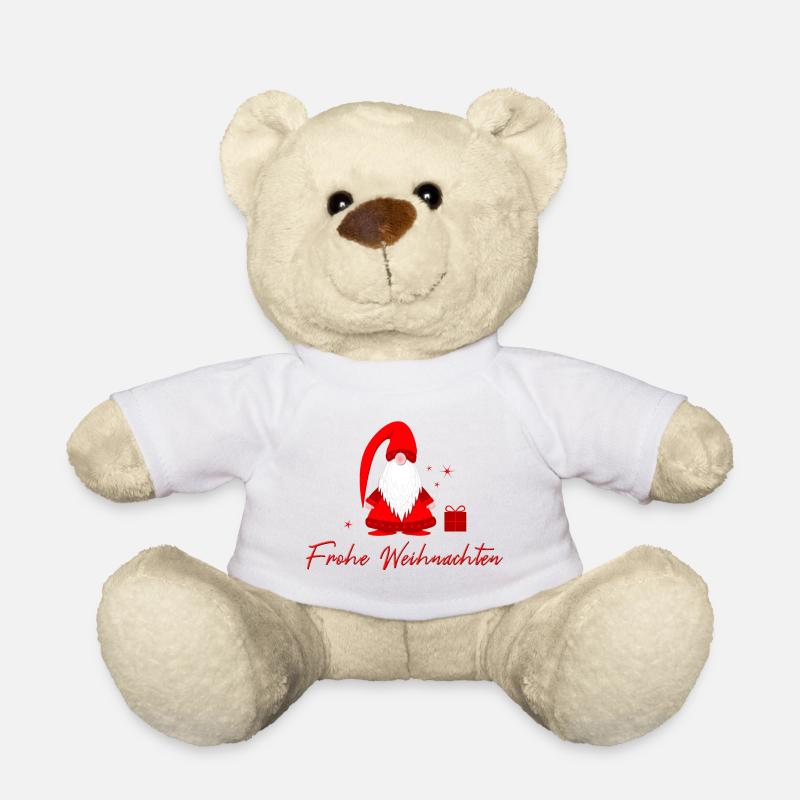 Frohe Weihnachten - Teddy - Weiß