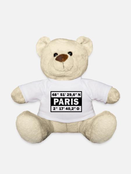 Paris coordonne la ville de Paris - Nounours - blanc