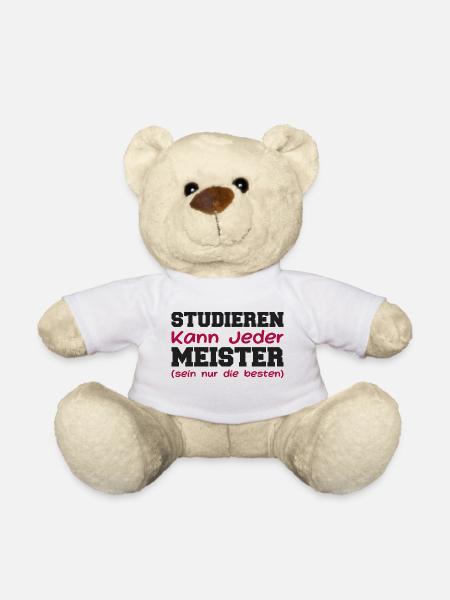 Studieren Kann Jeder Meister Meisterprüfung - Teddy - Weiß
