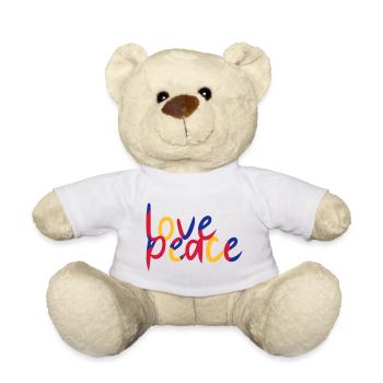 Aimez la paix. Déclaration pour la paix. - Nounours - blanc - Devant