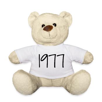 1977 Rétro Style 1977 Anniversaire 1977 Millésime - Nounours - blanc - Devant