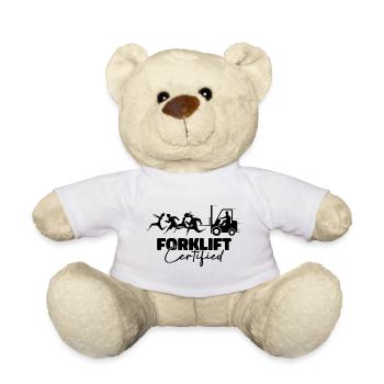Forklift Certified - Truck Driver - Teddy Bear - white - Front