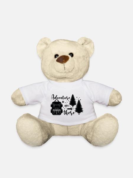 The adventure is here - Teddy Bear - white