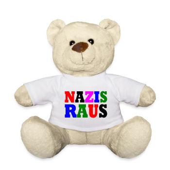 Nazis raus - Teddy - Weiß - Vorne