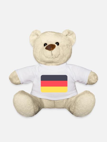 Abstrakte deutsches Flaggenmuster - Teddy - Weiß