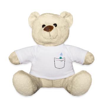 Rocket in the chest pocket - Teddy Bear - white - Front