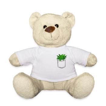 Cannabis - Meine Ernte in der Tasche - Brusttasche - Teddy - Weiß - Vorne