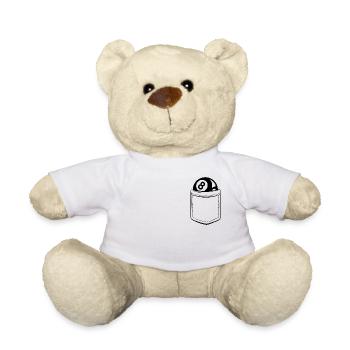 Ma boule de billard dans le sac - Poche poitrine - Nounours - blanc - Devant