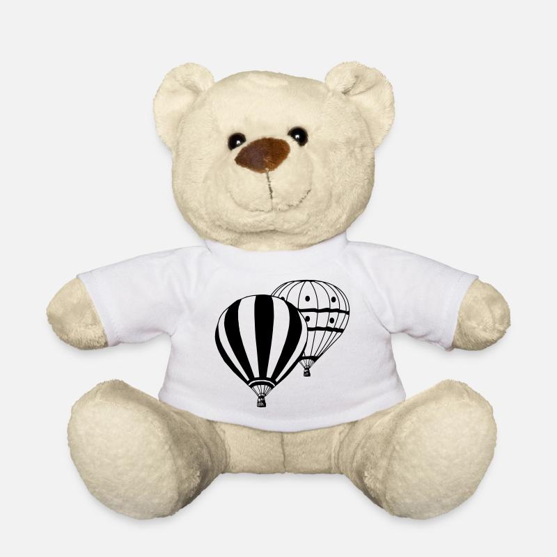 Heißluftballon Ballonfahrer Ballonfahrt Doppel(25) - Teddy - Weiß
