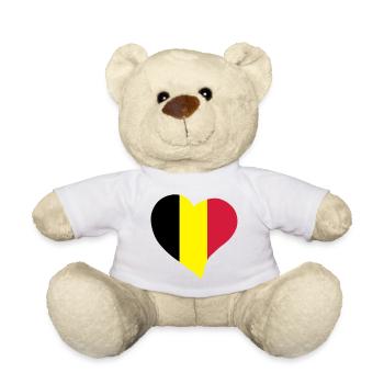Belgian heart - Teddy Bear - white - Front