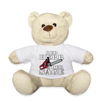 Motorsäge , der Herr der Säge Motorsäge (25) - Teddy - Weiß - Vorne