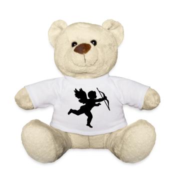 Engel mit Pfeil und Bogen  - Teddy - Weiß - Vorne