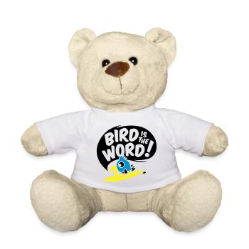 surfing bird - bird is the word - surfin bird - Teddy Bear - white - Front