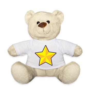 3D Stern - Teddy - Weiß - Vorne