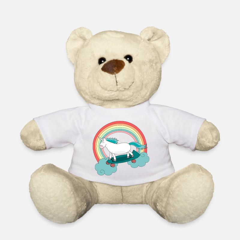 Unicorn with skateboard - Nounours - blanc