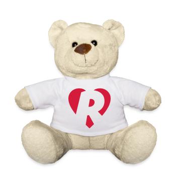 Herz R - I love R - Buchstabe R - Teddy - Weiß - Vorne