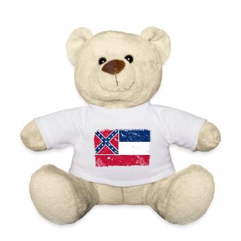 Mississippi Vintage Flagge - Teddy - Weiß - Vorne