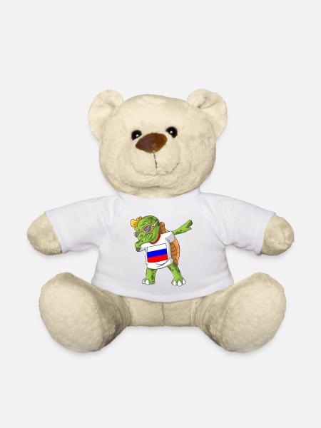 Russland Dabbing Schildkröte - Teddy - Weiß