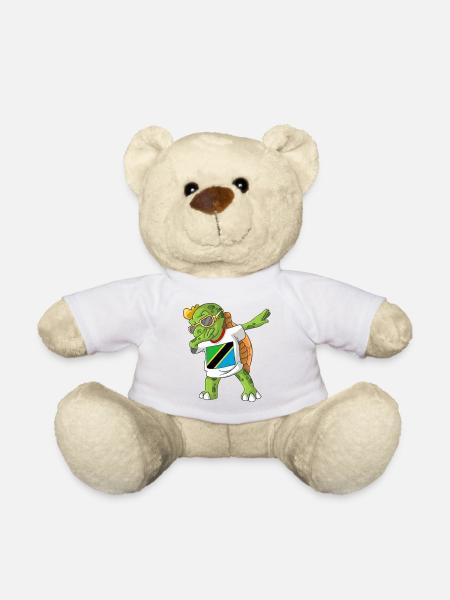 Tanzanie tortue tamponnant - Nounours - blanc