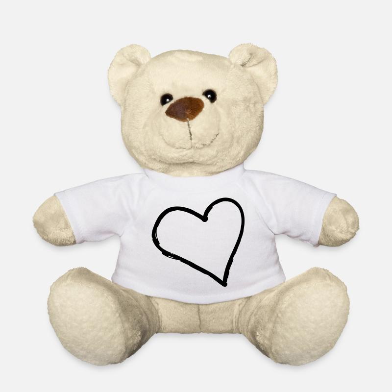 Big Heart - Nounours - blanc