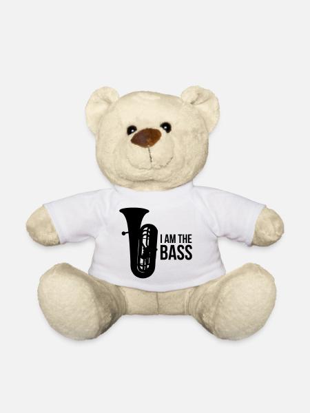 je suis la basse | club de musique tuba sample boss laiton - Nounours - blanc