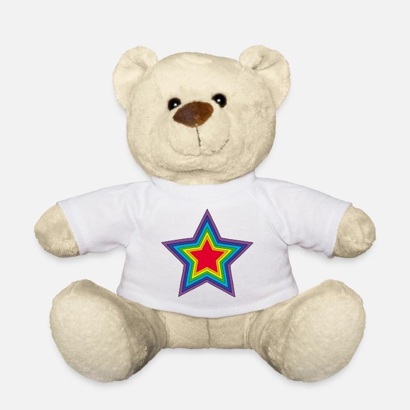 Regenbogenstern - Teddy - Weiß