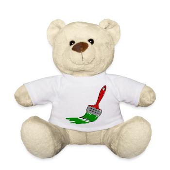 Kreative Maler Pinsel Illustration - Teddy - Weiß - Vorne