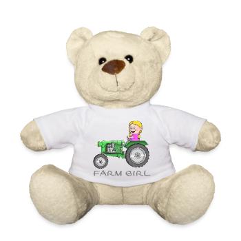 Farm girl - farm girl - Teddy Bear - white - Front