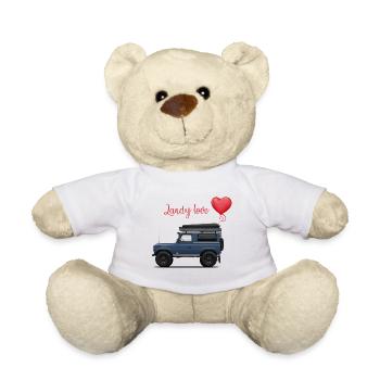Cadeau Saint Valentin pour les amoureux de la voiture 4x4 Offroad - Nounours - blanc - Devant