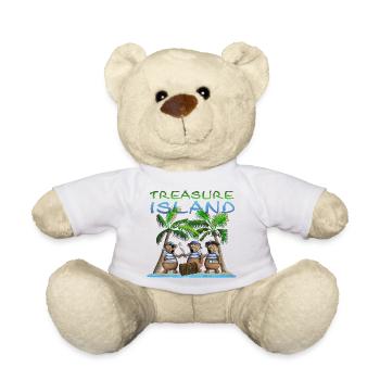 Treasure Island - Pirates find treasure - Teddy Bear - white - Front