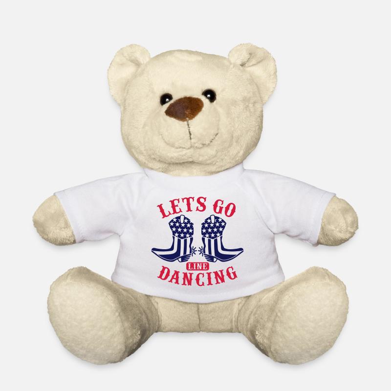 LETS GO LINE DANCING, USA BOOTS - Teddy - Weiß